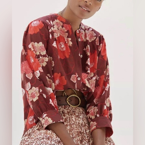 Anthropologie Porridge Tops - Nwt’s Anthropologie Porridge Floral Top Size Small